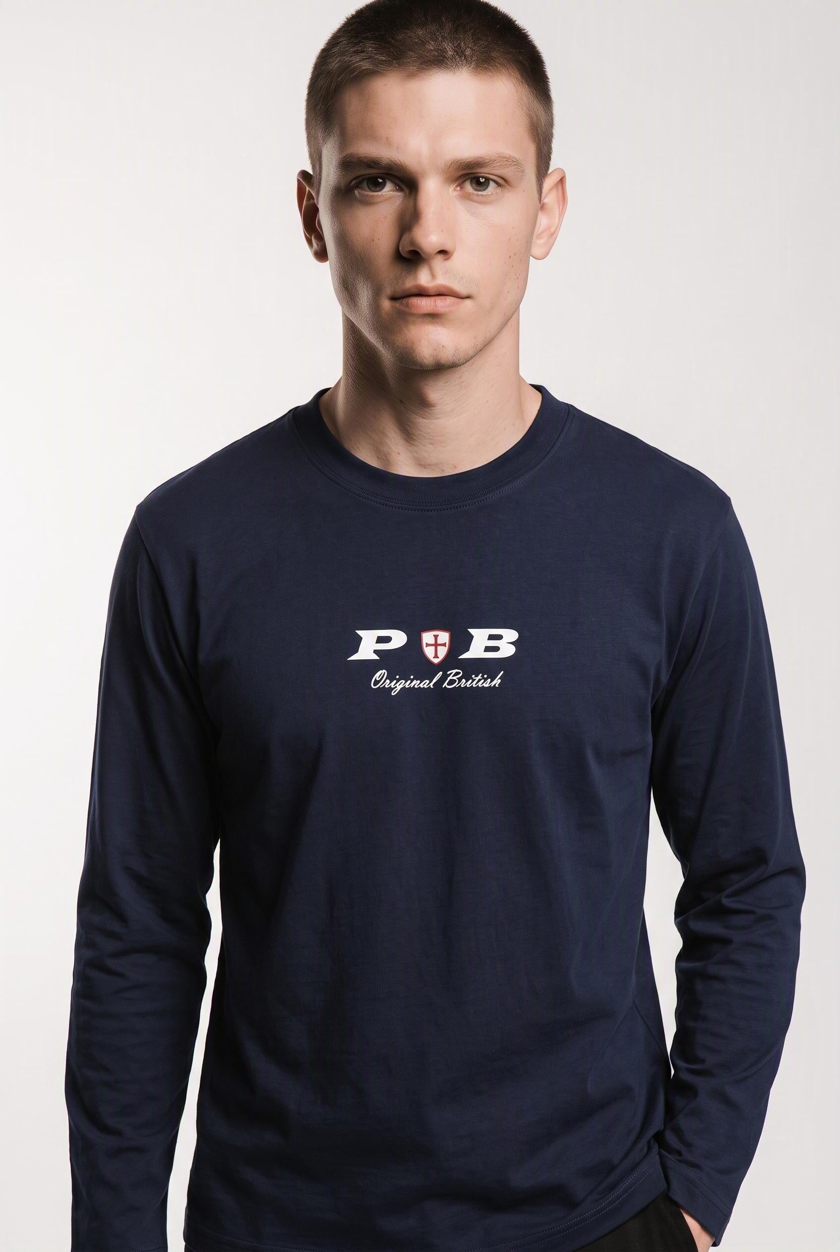Original British long sleeved navy blue t-shirt Paganus Britannia