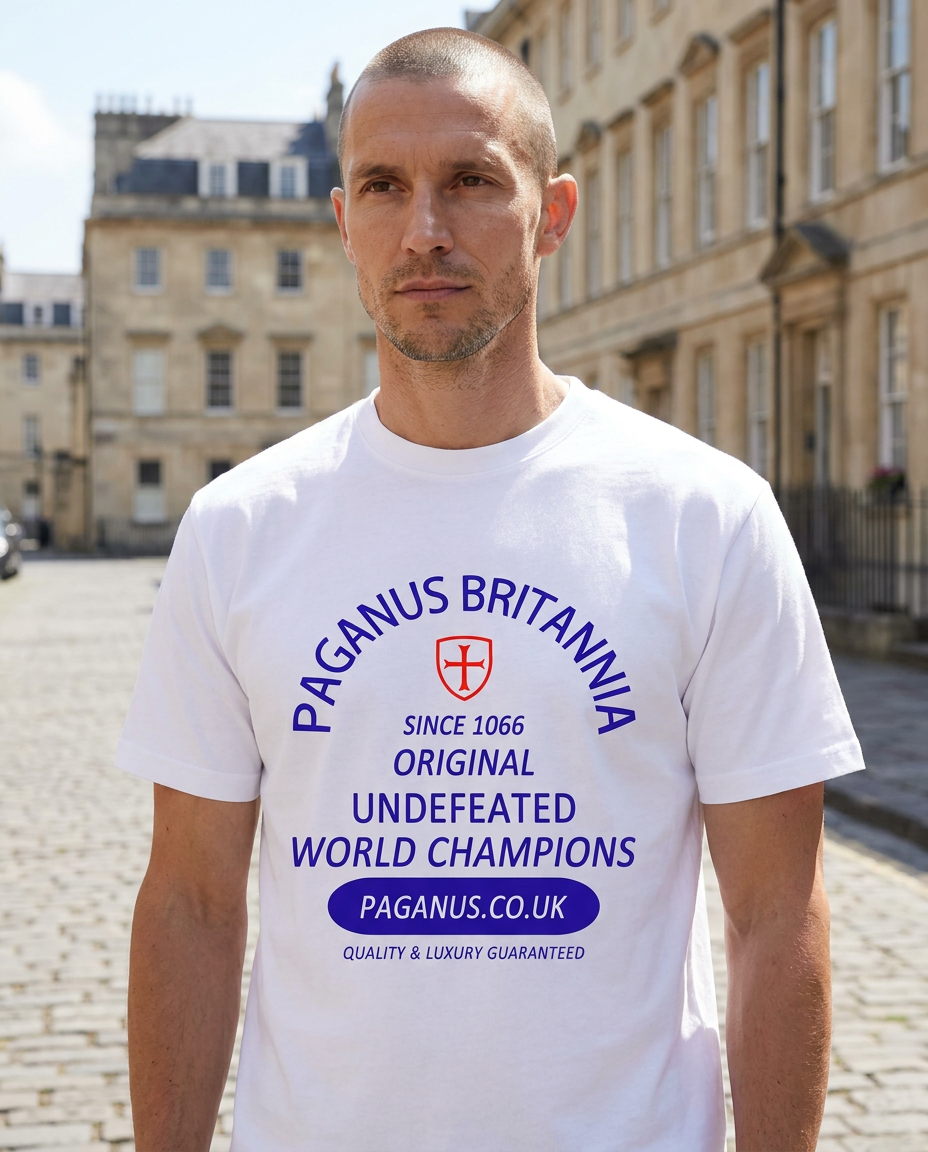 World Champions 280gsm t-shirt £12 discount for advance orders Paganus Britannia
