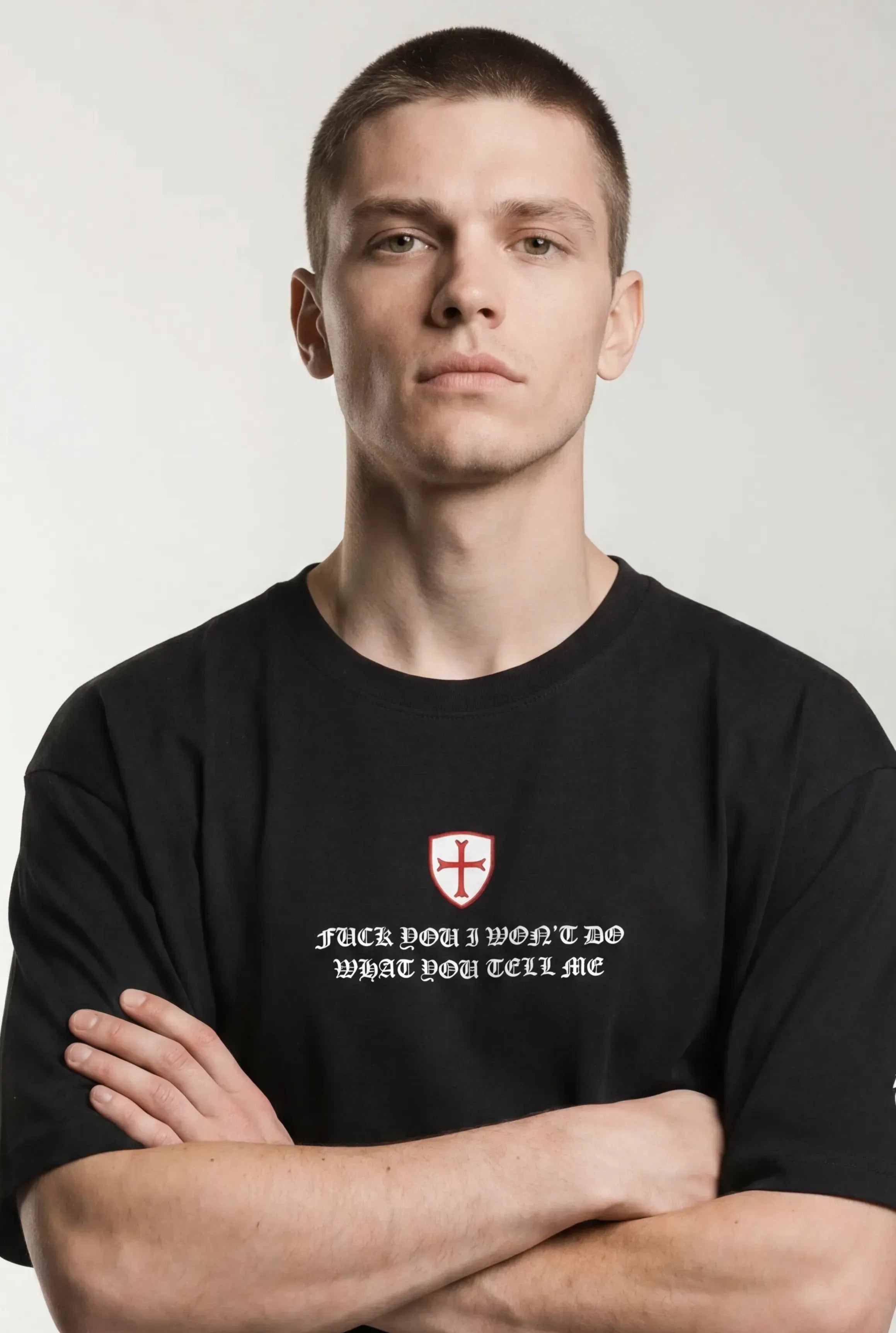 Black RAGE t-shirt Paganus Britannia Fuck you I won't do way you tell me