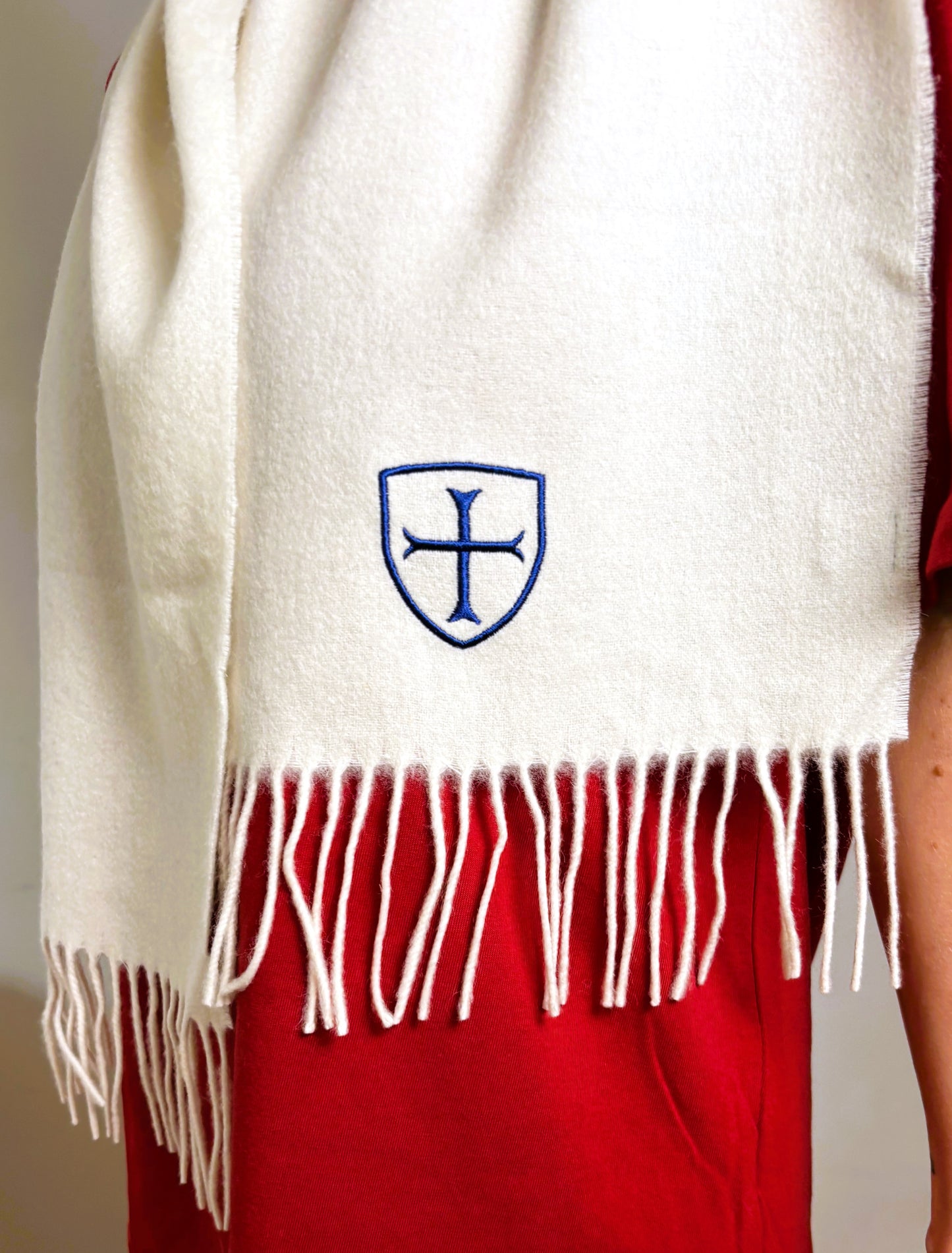 Wool scarf. Luxurious & beautiful ivory colour 100% Merino wool.