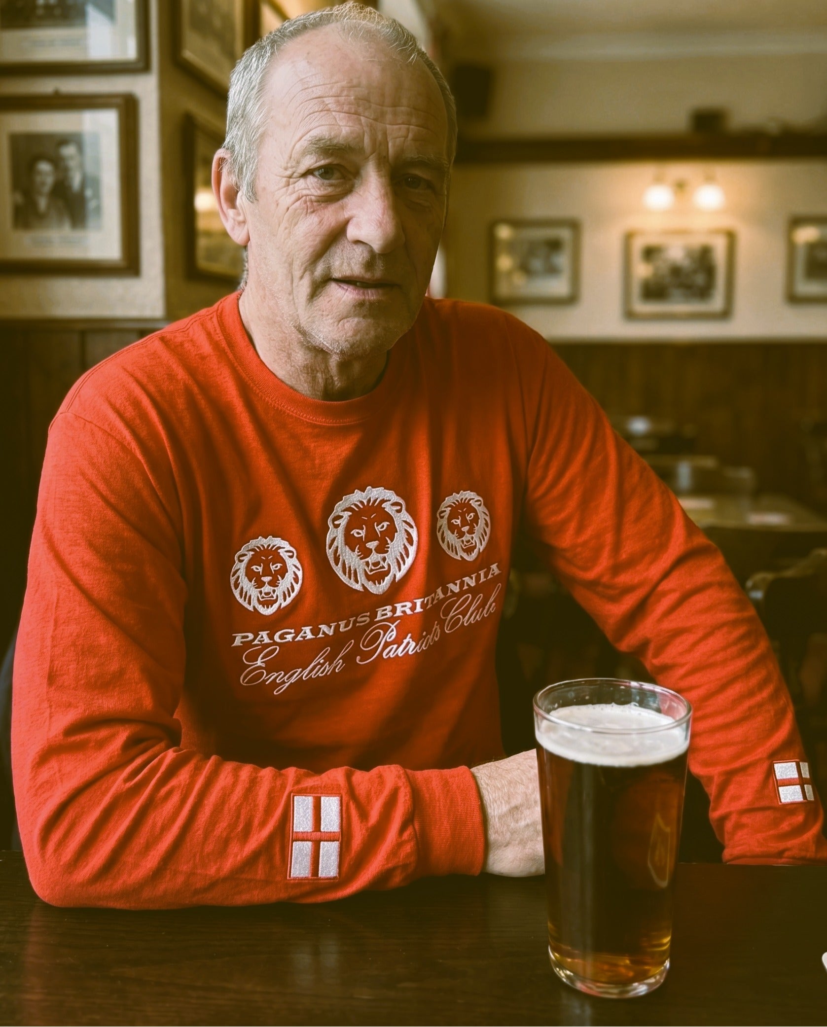 3 Lions on a shirt. It's coming home! English Patriots Club t-shirt Paganus Britannia