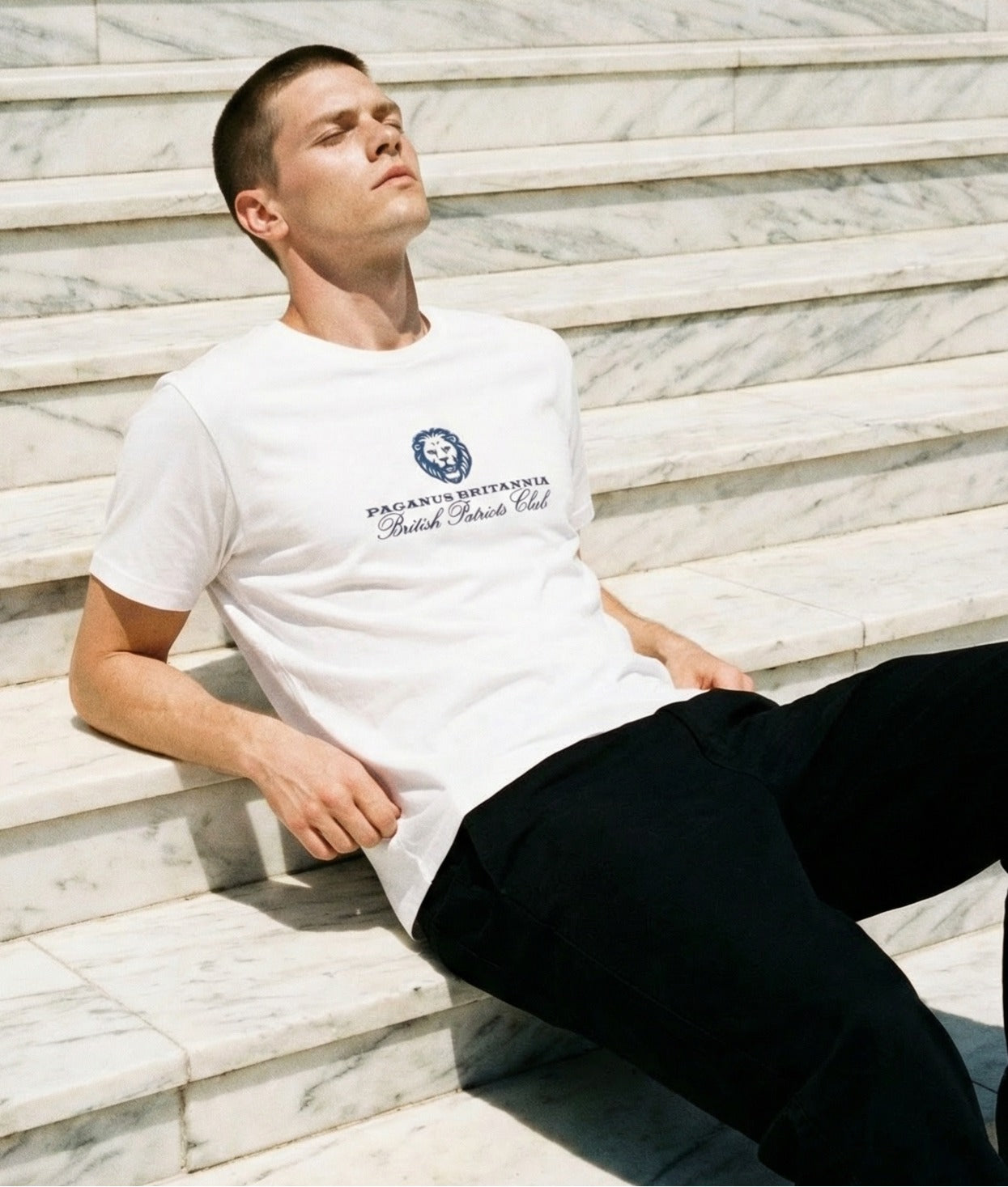 British Patriots Club. Ultimate luxury ring spun 300gsm organic cotton t-shirt. Paganus Britannia