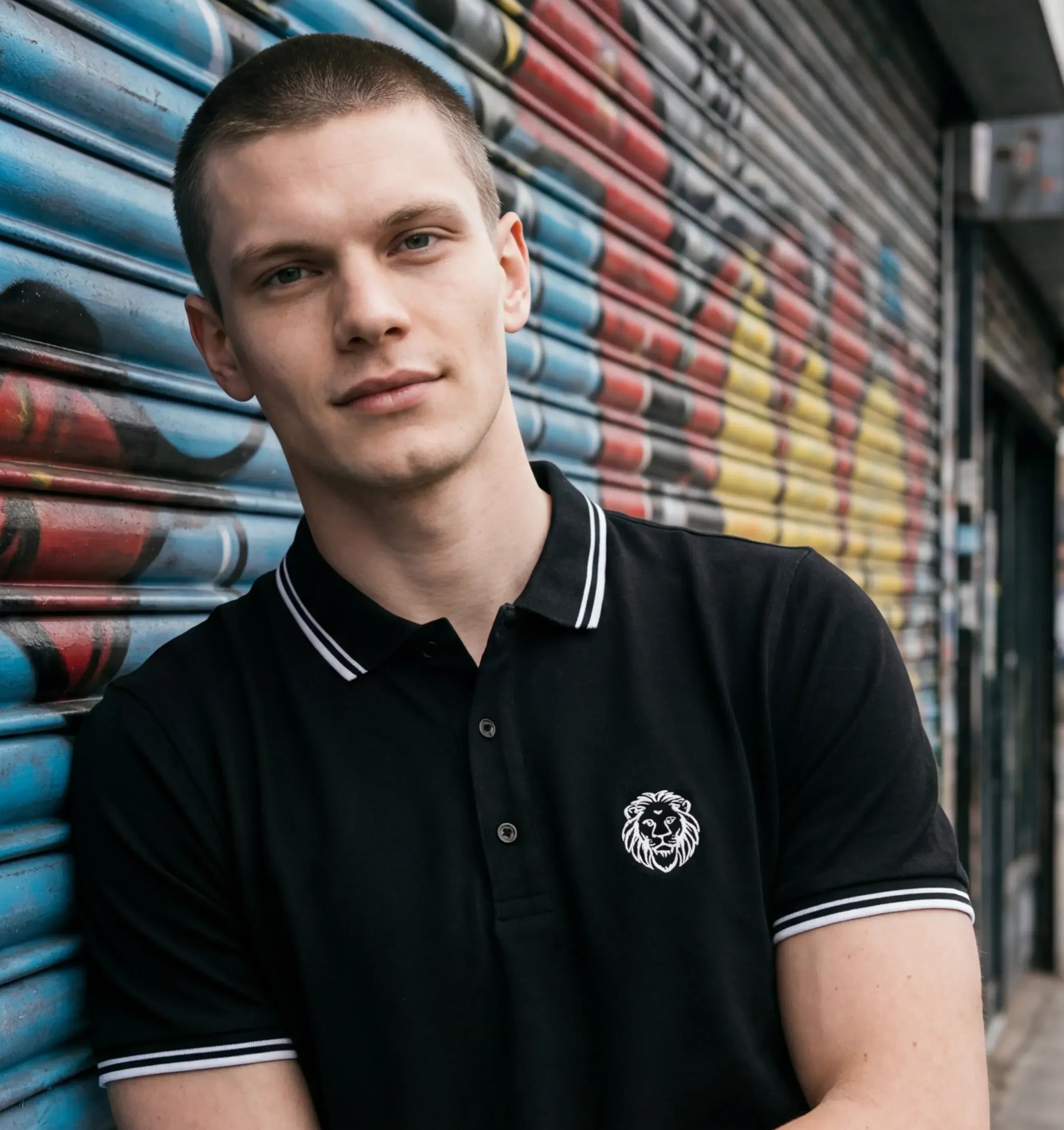 Black Polo Shirt, Highest Quality thick pique 100% cotton. Paganus Britannia