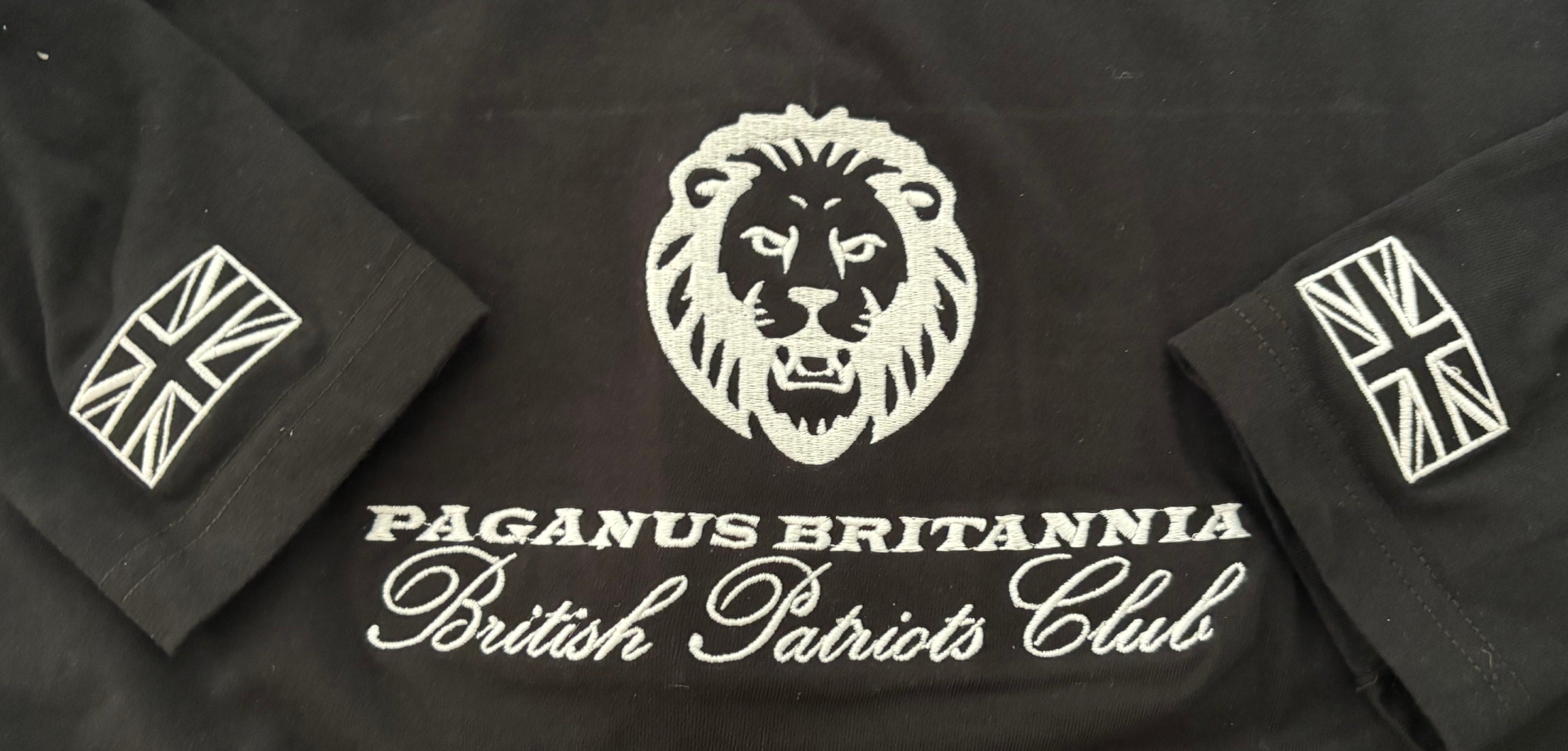Black long sleeved British Patriots Club t-shirt Paganus Britannia