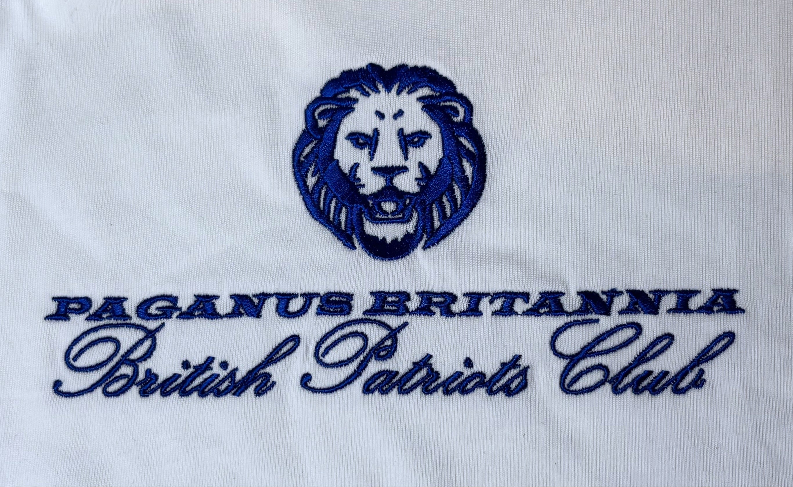 British Patriots Club. Ultimate luxury ring spun 300gsm organic cotton t-shirt. Paganus Britannia