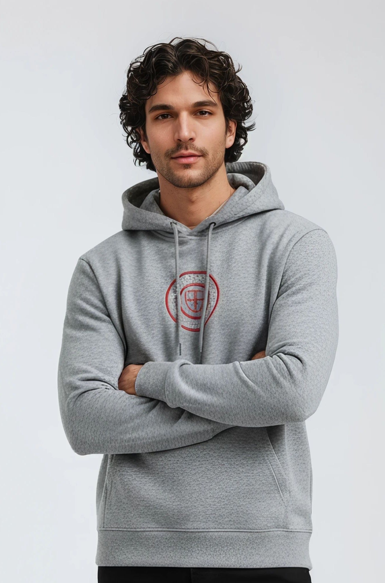 Grey heavy 360 gsm cotton hoodie. Paganus Britannia