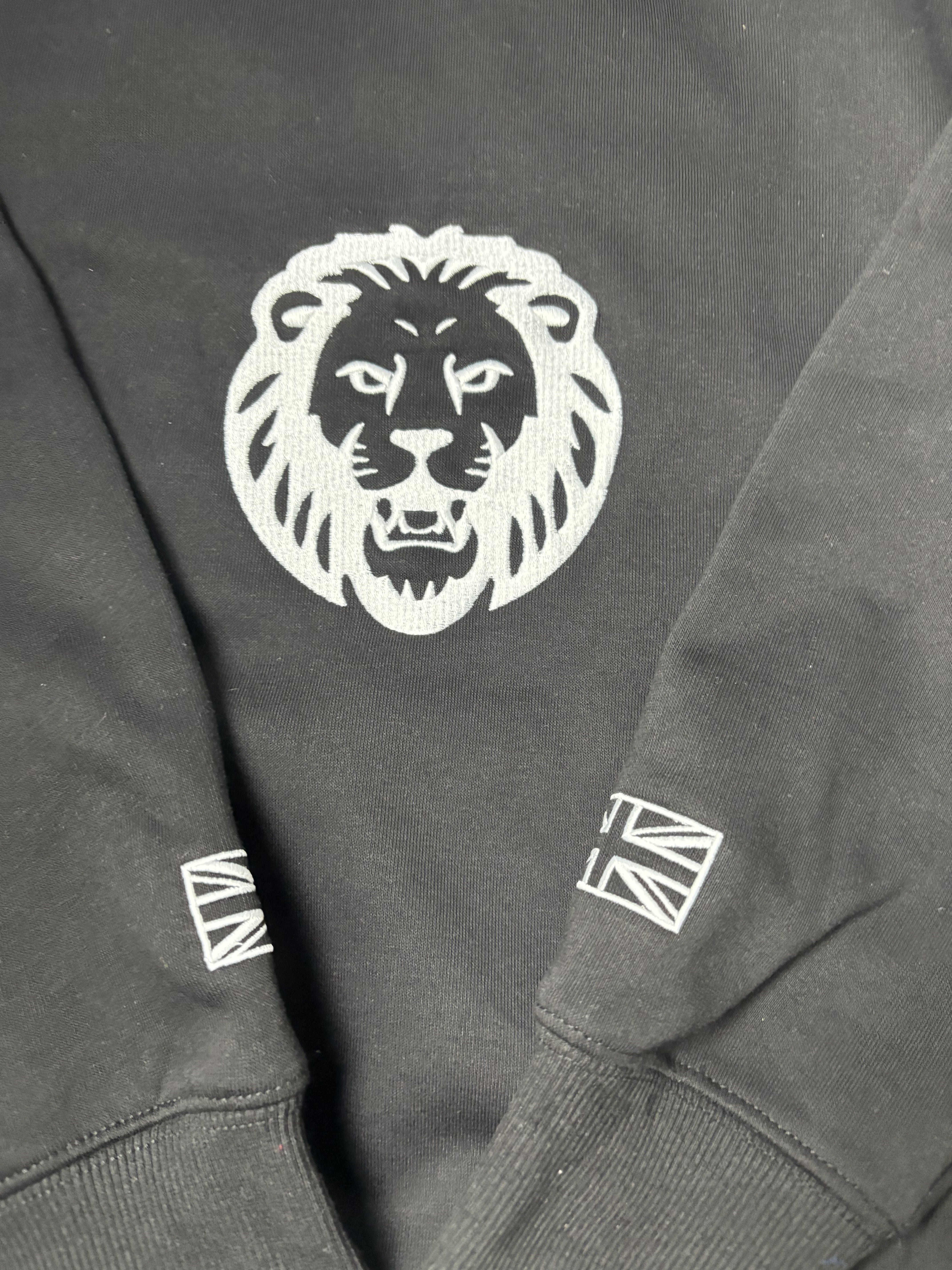 Black cotton hoodie. Ultra Heavy 450gsm. Paganus Britannia