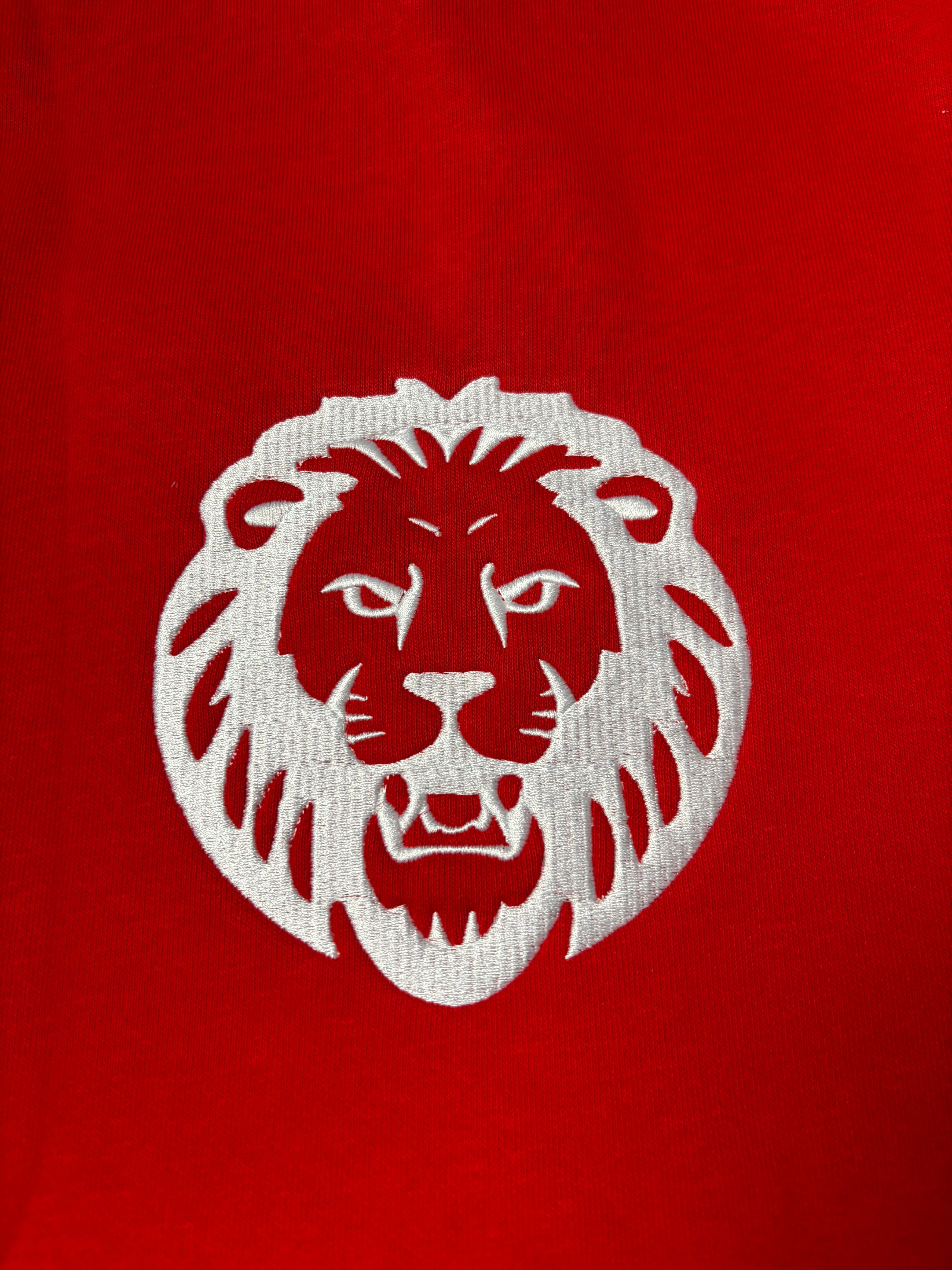 450gsm Ultra Heavy Red cotton hoodie. Paganus Britannia