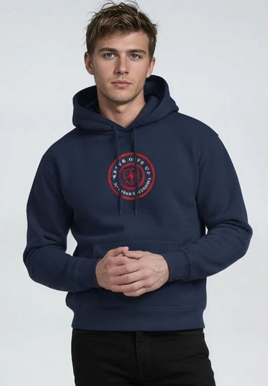 Blue heavy 400gsm cotton hoodie. Never Give Up collection. Due in stock 30.10