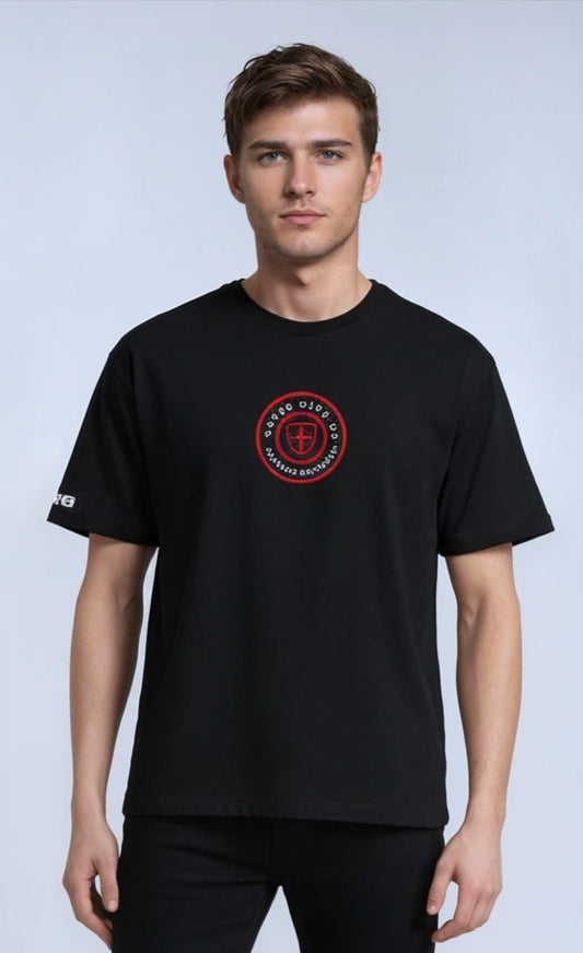 Never Give Up collection. Black t-shirt ultra heavy 280gsm combed cotton. Due in stock 3.11