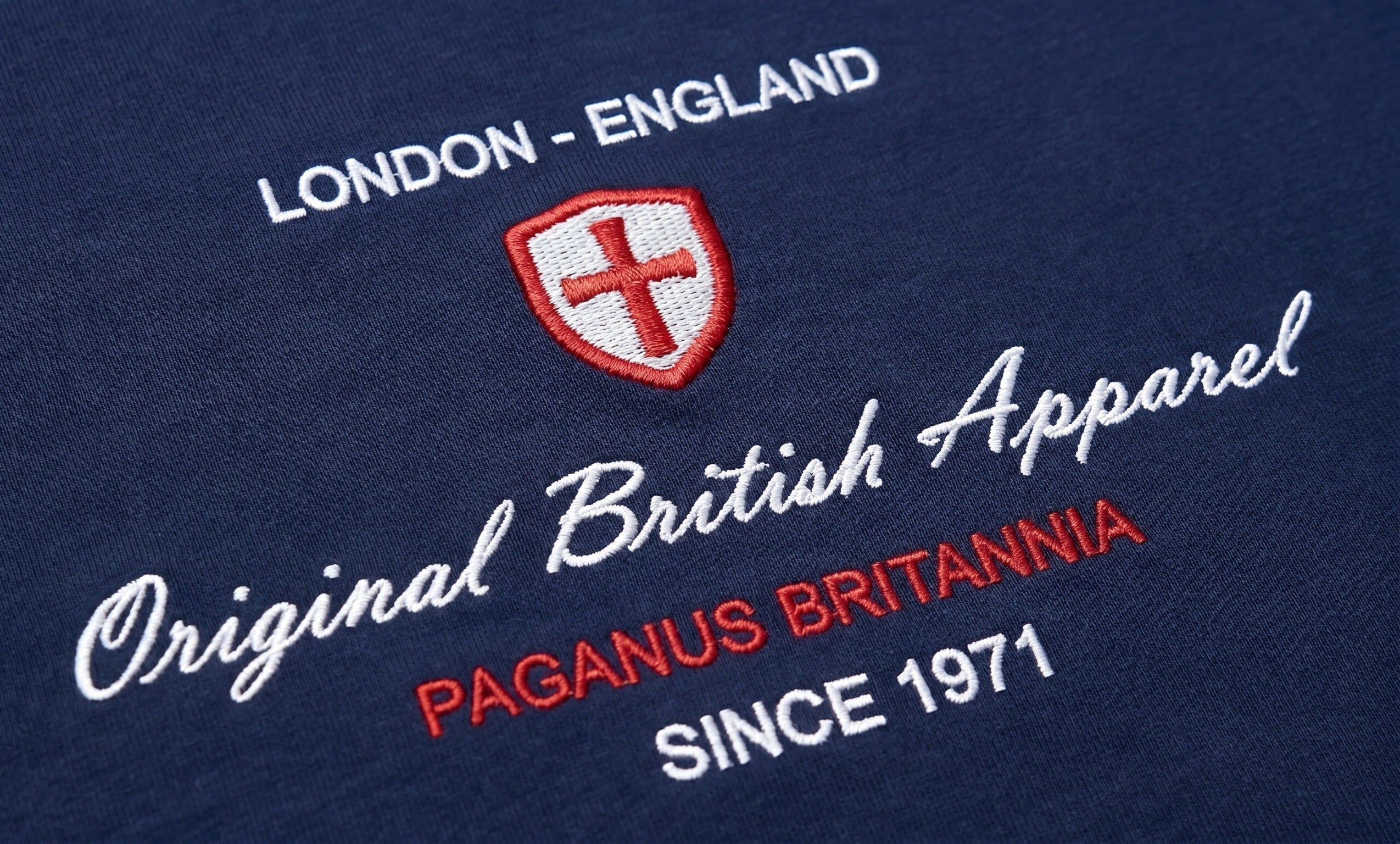 Original British Apparel Blue t-shirt £15 limited quantity of advance order discounts. Paganus Britannia