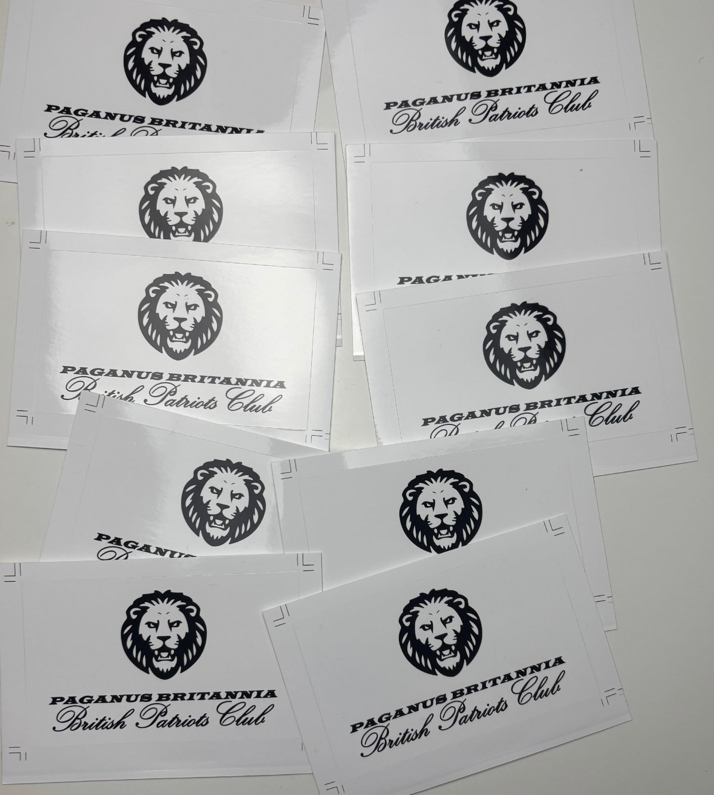 Charity Stickers: Pack of 10 British Patriots Club stickers Paganus Britannia