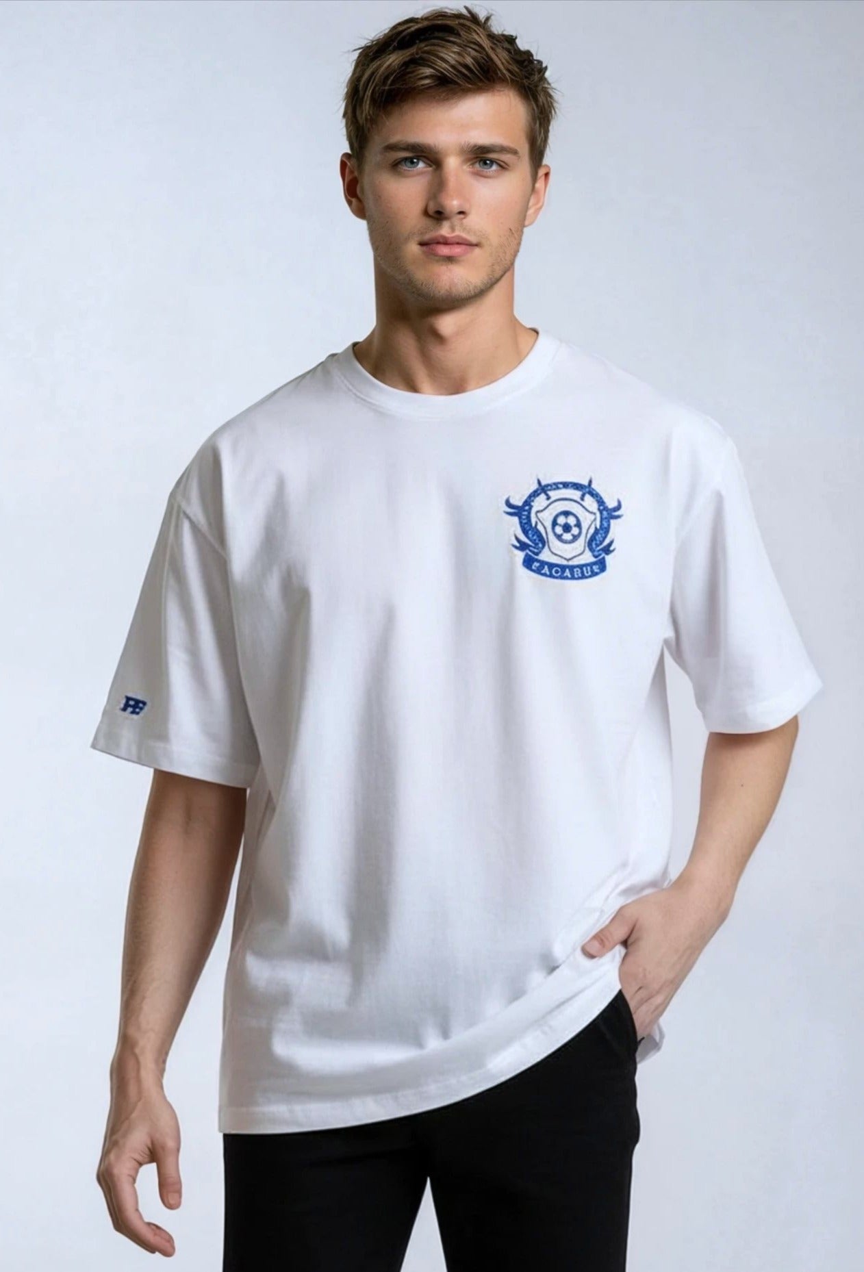 Paganus 280gsm white t-shirt with logos 