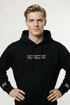 Black cotton hoodie. Ultra Heavy 500 gsm. Paganus Britannia