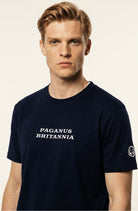 Black ultra heavy t-shirt. PAGANUS BRITANNIA. 320GSM organic cotton. Paganus Britannia
