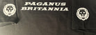 Black ultra heavy t-shirt. PAGANUS BRITANNIA. 320GSM organic cotton. Paganus Britannia