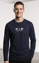 Original British long sleeved navy blue 240 gsm cotton  t-shirt. Only £19.99 for advance orders. Paganus Britannia