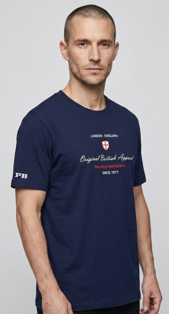 Original British Apparel Blue t-shirt £15 limited quantity of advance order discounts. Paganus Britannia