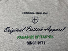 Original British Apparel grey 360 gsm French terry cotton sweatshirt Paganus Britannia
