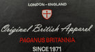 Original British Apparel black heavy 280 gsm cotton t-shirt. Paganus Britannia