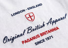 Original British Apparel white 280 gsm cotton t-shirt. Paganus Britannia