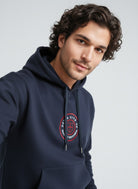 Blue heavy 360gsm cotton hoodie. Paganus Britannia