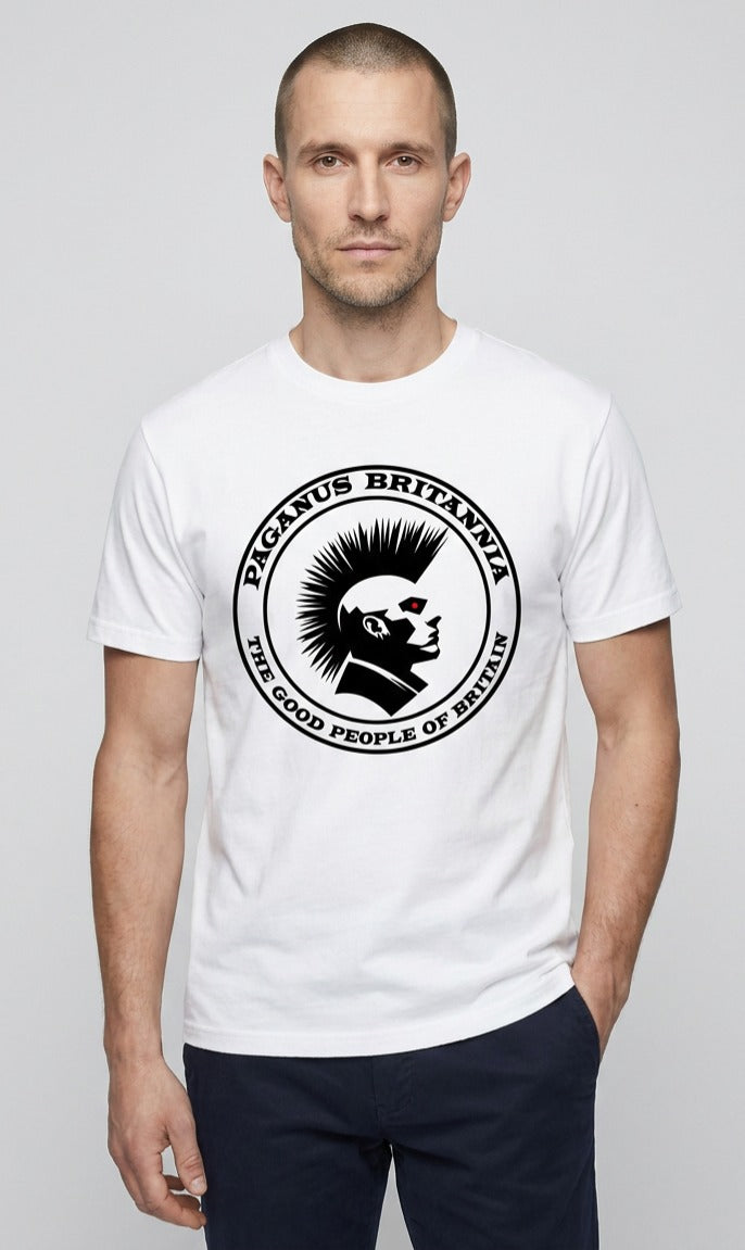 Mohican, white 260 gsm t-shirt Paganus Britannia