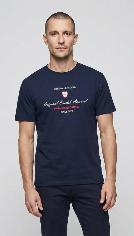 Original British Apparel Blue t-shirt £15 limited quantity of advance order discounts. Paganus Britannia