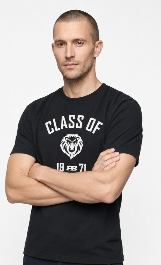 Class of 1971 black 280 gsm cotton t-shirt Paganus Britannia