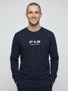 Original British long sleeved navy blue 240 gsm cotton  t-shirt. Paganus Britannia