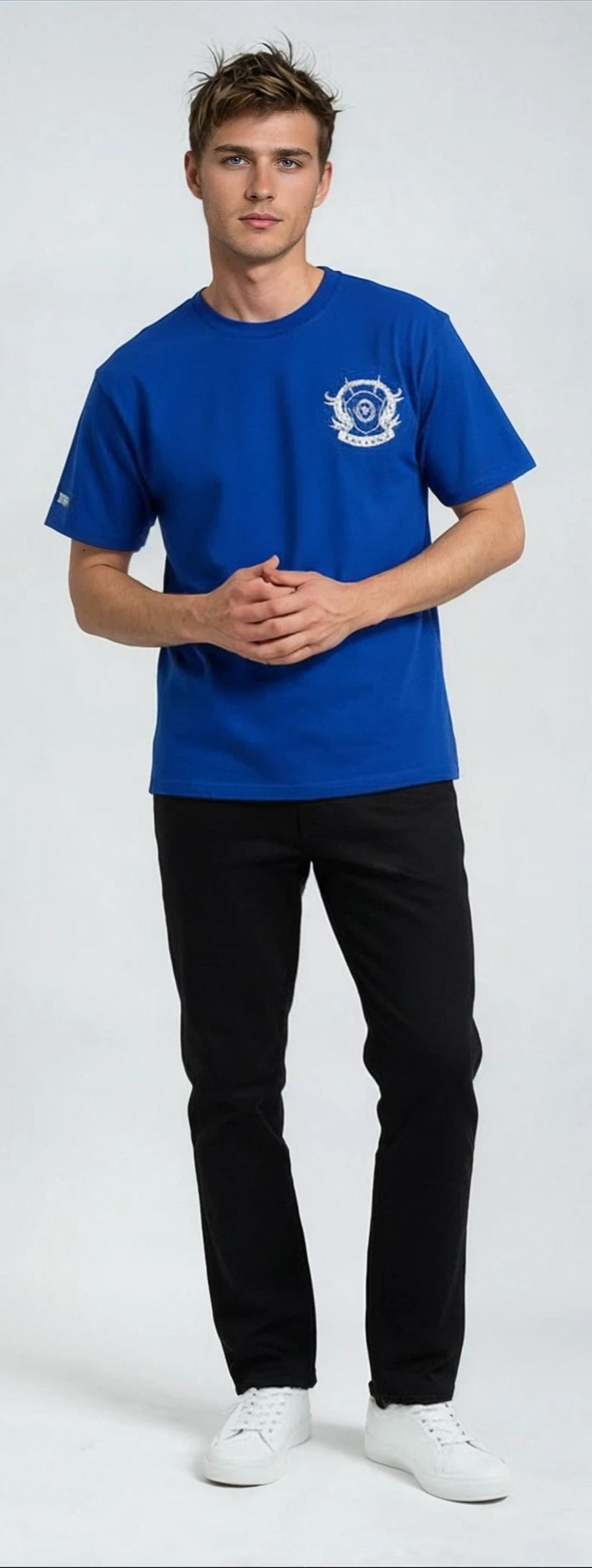Blue t-shirt. Luxury 280gsm cotton. BBD&F collection.