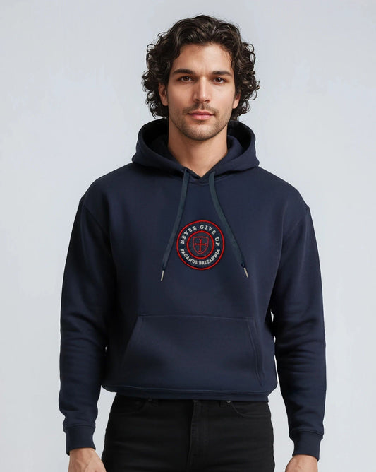 Blue heavy 360gsm cotton hoodie. Paganus Britannia