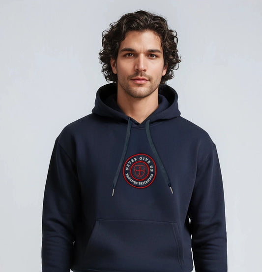 Blue heavy 360gsm cotton hoodie. Paganus Britannia