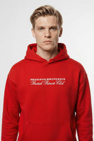 500 gsm red cotton hoodie. Paganus Britannia