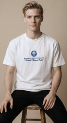 Ultimate luxury ring spun 300gsm organic cotton t-shirt, pure silk embroidery. Paganus Britannia