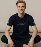 Black ultra heavy t-shirt. PAGANUS BRITANNIA. 320GSM organic cotton. Paganus Britannia