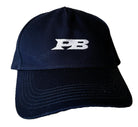 Navy blue cap with 'PB' logo on a white background
