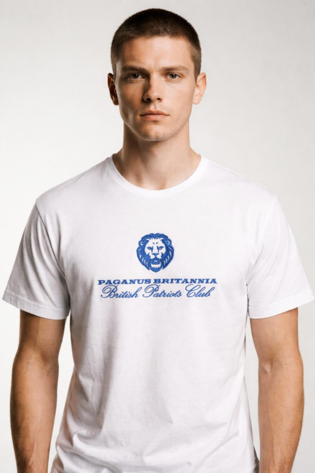 British Patriots Club. Ultimate luxury ring spun 300gsm organic cotton t-shirt. Paganus Britannia