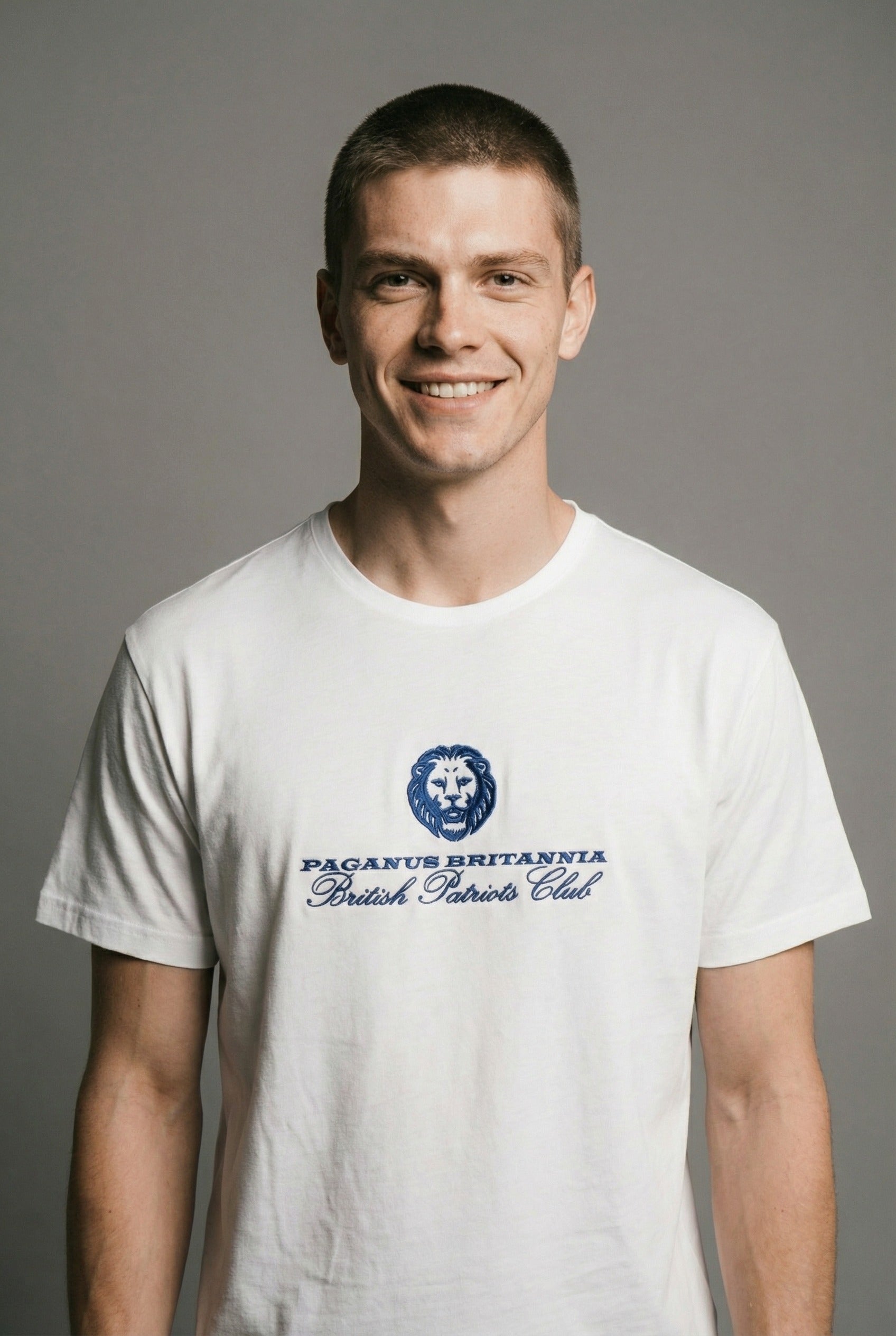 British Patriots Club. Ultimate luxury ring spun 300gsm organic cotton t-shirt. Paganus Britannia