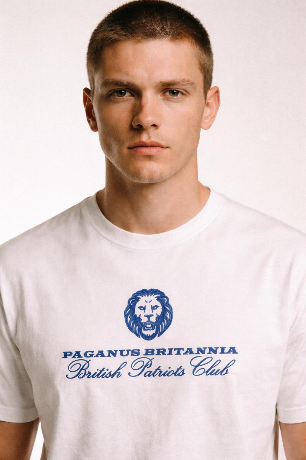 British Patriots Club. Ultimate luxury ring spun 300gsm organic cotton t-shirt. Paganus Britannia