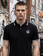 Black Polo Shirt,  Highest Quality thick pique 100% cotton. Paganus Britannia