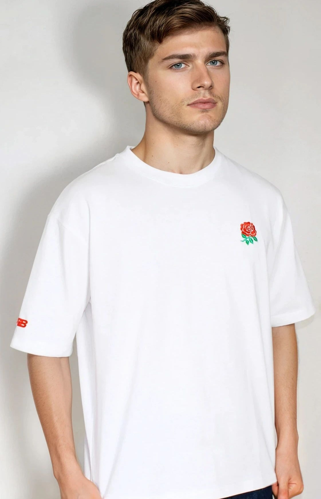 English rose t-shirt. 280gsm combed cotton.