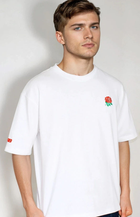 English rose t-shirt. 280gsm combed cotton.