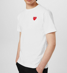 Bleeding Heart heavy cotton white t-shirt 280 gsm Paganus Britannia