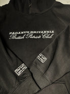 Black cotton hoodie. Ultra Heavy 450gsm. Paganus Britannia