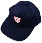 Patriot Shield blue baseball cap, luxury soft brushed cotton. Paganus Britannia