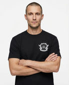 Black t-shirt luxury 280gsm organic combed cotton. B,B,D&F Collection. Paganus Britannia