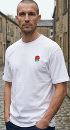 English rose t-shirt. 280gsm organic combed cotton. Paganus Britannia