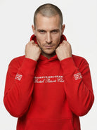British Patriots Club 500 gsm red cotton hoodie. Paganus Britannia 