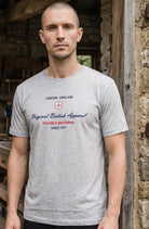 Original British Apparel heather grey ultra heavy 280 gsm cotton t-shirt. £10 discount for advance orders. Paganus Britannia